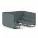 Brixworth 6 Seater Bench Booth With Black Legs In Main Line Flax Fabric - Westminster Panels And Sofa SF004281