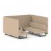 Brixworth 6 Seater Bench Booth With Black Legs In Synergy Fabric - Affix Panels And Sofa SF004282