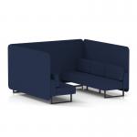 Brixworth 6 Seater Bench Booth With Black Legs In Synergy Fabric - Alike Panels And Sofa SF004283
