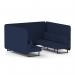 Brixworth 6 Seater Bench Booth With Black Legs In Synergy Fabric - Alike Panels And Sofa SF004283