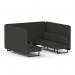 Brixworth 6 Seater Bench Booth With Black Legs In Synergy Fabric - Mix Panels And Sofa SF004284
