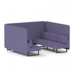 Brixworth 6 Seater Bench Booth With Black Legs In Synergy Fabric - Order Panels And Sofa SF004285