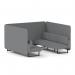 Brixworth 6 Seater Bench Booth With Black Legs In Synergy Fabric - Partner Panels And Sofa SF004286