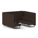 Brixworth 6 Seater Bench Booth With Black Legs In Synergy Fabric - Wed Panels And Sofa SF004287