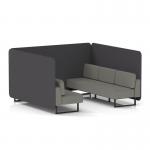 Brixworth 6 Seater Bench Booth With Black Legs In X2 Fabric - Arithmetic Panels And Number Sofa SF004300
