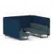 Brixworth 6 Seater Bench Booth With Black Legs In X2 Fabric - Calculus Panels And Polygon Sofa SF004301
