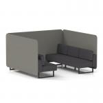 Brixworth 6 Seater Bench Booth With Black Legs In X2 Fabric - Number Panels And Arithmetic Sofa SF004303