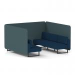 Brixworth 6 Seater Bench Booth With Black Legs In X2 Fabric - Polygon Panels And Calculus Sofa SF004304