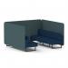 Brixworth 6 Seater Bench Booth With Black Legs In X2 Fabric - Polygon Panels And Calculus Sofa SF004304