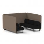 Brixworth 6 Seater Bench Booth With Black Legs In X2 Fabric - Theory Panels And Diameter Sofa SF004305