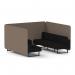 Brixworth 6 Seater Bench Booth With Black Legs In X2 Fabric - Theory Panels And Diameter Sofa SF004305