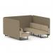 Brixworth 6 Seater Bench Booth With Black Legs In Main Line Flax Fabric - Bank Panels And Upminster Sofa SF004306