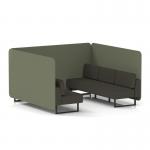 Brixworth 6 Seater Bench Booth With Black Legs In Main Line Flax Fabric - Monument Panels And Temple Sofa SF004307