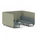 Brixworth 6 Seater Bench Booth With Black Legs In Main Line Flax Fabric - Newbury Panels And Westminster Sofa SF004308