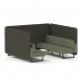 Brixworth 6 Seater Bench Booth With Black Legs In Main Line Flax Fabric - Temple Panels And Monument Sofa SF004309