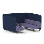 Brixworth 6 Seater Bench Booth With Black Legs In Synergy Fabric - Alike Panels And Order Sofa SF004313