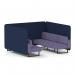 Brixworth 6 Seater Bench Booth With Black Legs In Synergy Fabric - Alike Panels And Order Sofa SF004313