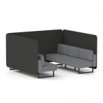 Brixworth 6 Seater Bench Booth With Black Legs In Synergy Fabric - Mix Panels And Partner Sofa SF004314