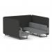Brixworth 6 Seater Bench Booth With Black Legs In Synergy Fabric - Mix Panels And Partner Sofa SF004314