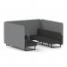Brixworth 6 Seater Bench Booth With Black Legs In Synergy Fabric - Partner Panels And Mix Sofa SF004316