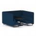 Brixworth 6 Seater Bench Booth With Black Legs And Black Table With Black Leg In X2 Fabric - Calculus Panels And Sofa SF004331