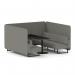 Brixworth 6 Seater Bench Booth With Black Legs And Black Table With Black Leg In X2 Fabric - Number Panels And Sofa SF004333