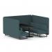 Brixworth 6 Seater Bench Booth With Black Legs And Black Table With Black Leg In X2 Fabric - Polygon Panels And Sofa SF004334