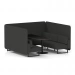 Brixworth 6 Seater Bench Booth With Black Legs And Black Table With Black Leg In Synergy Fabric - Mix Panels And Sofa SF004344