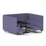 Brixworth 6 Seater Bench Booth With Black Legs And Black Table With Black Leg In Synergy Fabric - Order Panels And Sofa SF004345