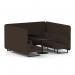 Brixworth 6 Seater Bench Booth With Black Legs And Black Table With Black Leg In Synergy Fabric - Wed Panels And Sofa SF004347
