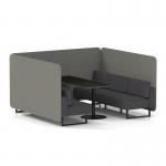Brixworth 6 Seater Bench Booth With Black Legs And Black Table With Black Leg In X2 Fabric - Number Panels And Arithmetic Sofa SF004363