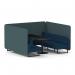 Brixworth 6 Seater Bench Booth With Black Legs And Black Table With Black Leg In X2 Fabric - Polygon Panels And Calculus Sofa SF004364