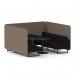 Brixworth 6 Seater Bench Booth With Black Legs And Black Table With Black Leg In X2 Fabric - Theory Panels And Diameter Sofa SF004365