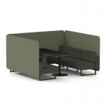 Brixworth 6 Seater Bench Booth With Black Legs And Black Table With Black Leg In Main Line Flax Fabric - Monument Panels And Temple Sofa SF004367