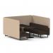 Brixworth 6 Seater Bench Booth With Black Legs And Black Table With Black Leg In Synergy Fabric - Affix Panels And Wed Sofa SF004372