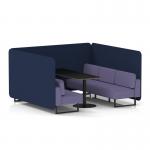 Brixworth 6 Seater Bench Booth With Black Legs And Black Table With Black Leg In Synergy Fabric - Alike Panels And Order Sofa SF004373