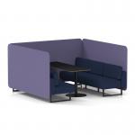Brixworth 6 Seater Bench Booth With Black Legs And Black Table With Black Leg In Synergy Fabric - Order Panels And Alike Sofa SF004375