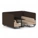 Brixworth 6 Seater Bench Booth With Black Legs And Black Table With Black Leg In Synergy Fabric - Wed Panels And Affix Sofa SF004377