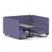 Brixworth 6 Seater Bench Booth With Black Legs And Grey Table With Black Leg In Synergy Fabric - Order Panels And Sofa SF004405