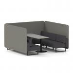 Brixworth 6 Seater Bench Booth With Black Legs And Grey Table With Black Leg In X2 Fabric - Number Panels And Arithmetic Sofa SF004423