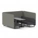 Brixworth 6 Seater Bench Booth With Black Legs And Grey Table With Black Leg In X2 Fabric - Number Panels And Arithmetic Sofa SF004423