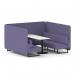 Brixworth 6 Seater Bench Booth With Black Legs And White Table With Black Leg In Synergy Fabric - Order Panels And Sofa SF004465