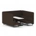 Brixworth 6 Seater Bench Booth With Black Legs And White Table With Black Leg In Synergy Fabric - Wed Panels And Sofa SF004467