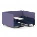 Brixworth 6 Seater Bench Booth With Black Legs And White Table With Black Leg In Synergy Fabric - Order Panels And Alike Sofa SF004495