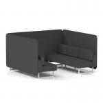 Brixworth 6 Seater Bench Booth With White Legs In X2 Fabric - Arithmetic Panels And Sofa SF004510