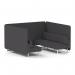 Brixworth 6 Seater Bench Booth With White Legs In X2 Fabric - Arithmetic Panels And Sofa SF004510