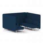 Brixworth 6 Seater Bench Booth With White Legs In X2 Fabric - Calculus Panels And Sofa SF004511