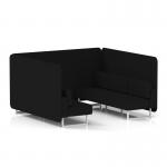 Brixworth 6 Seater Bench Booth With White Legs In X2 Fabric - Diameter Panels And Sofa SF004512