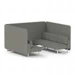 Brixworth 6 Seater Bench Booth With White Legs In X2 Fabric - Number Panels And Sofa SF004513