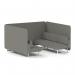 Brixworth 6 Seater Bench Booth With White Legs In X2 Fabric - Number Panels And Sofa SF004513